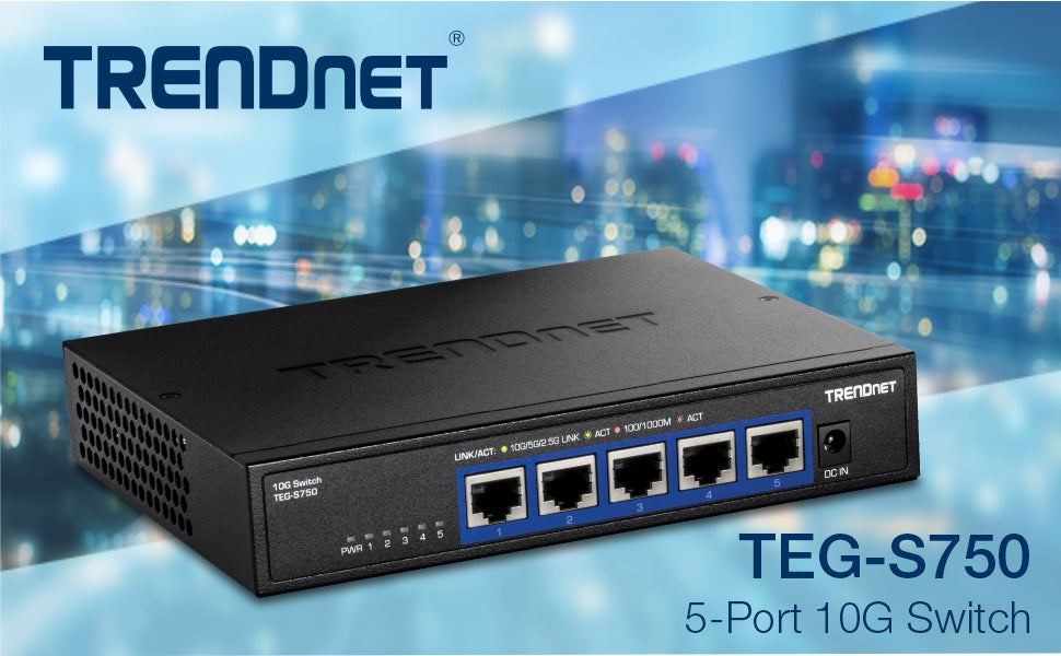 TRENDnet TEG-S750 5-Port 10G Ethernet Switch