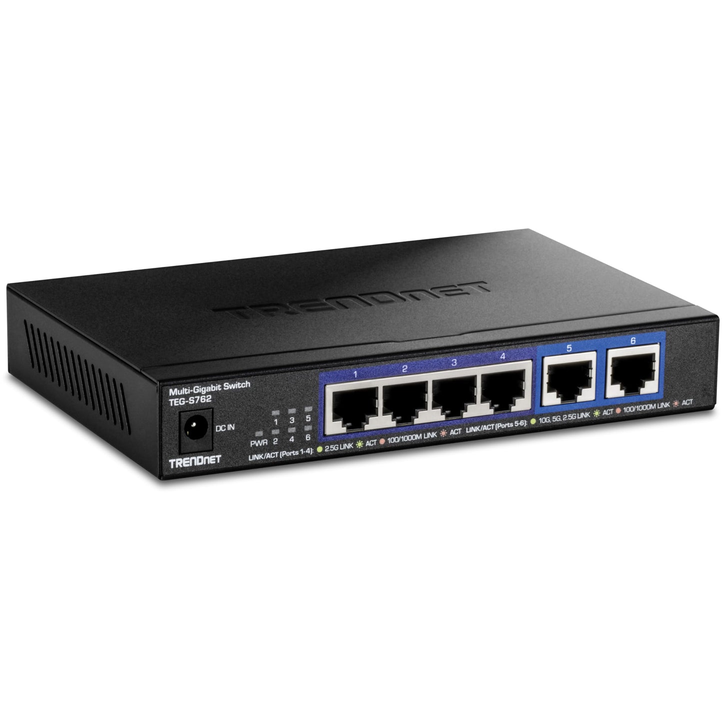 TRENDnet TEG-S762 6-Port 10G Switch with 2 x 10G and 4 x 2.5G Ports