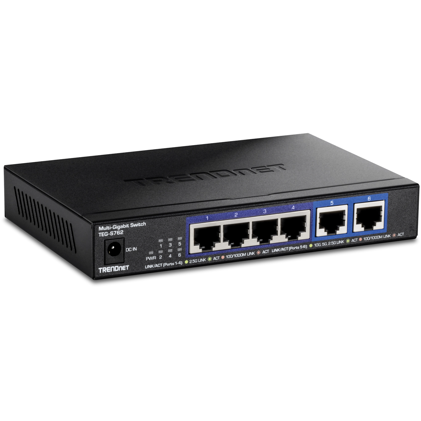 TRENDnet TEG-S762 6-Port 10G Switch with 2 x 10G and 4 x 2.5G Ports
