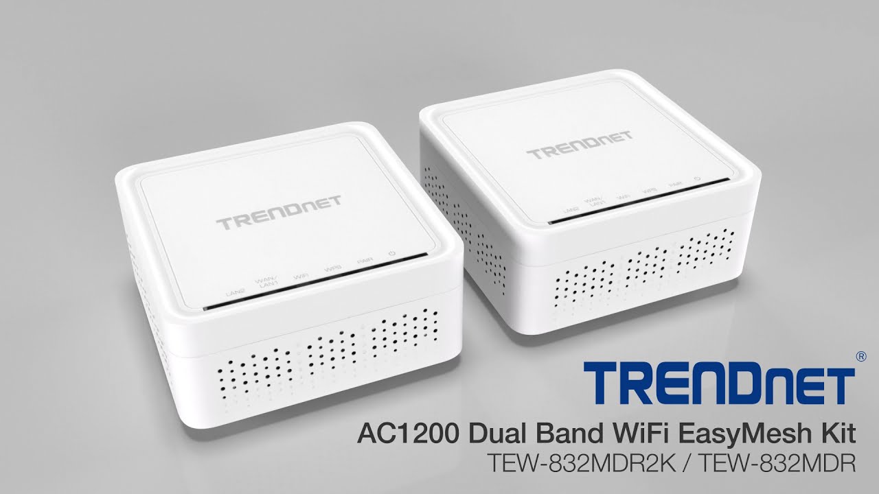 Kit Wi-Fi EasyMesh double bande AC1200 TRENDnet TEW-832MDR2K