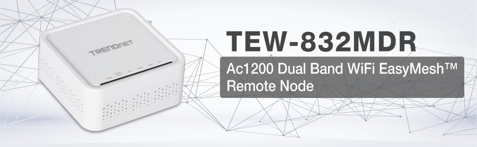 Nœud EasyMesh double bande AC1200 TRENDnet TEW-832MDR