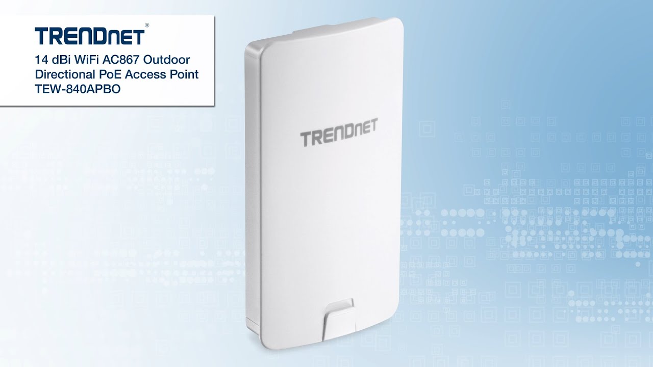 Point d'accès PoE extérieur TRENDnet TEW-840APBO 14 dBi AC867