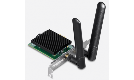 TRENDnet TEW-907ECH AX3000 Wireless Dual Band & Bluetooth 5.2 PCIe Adapter