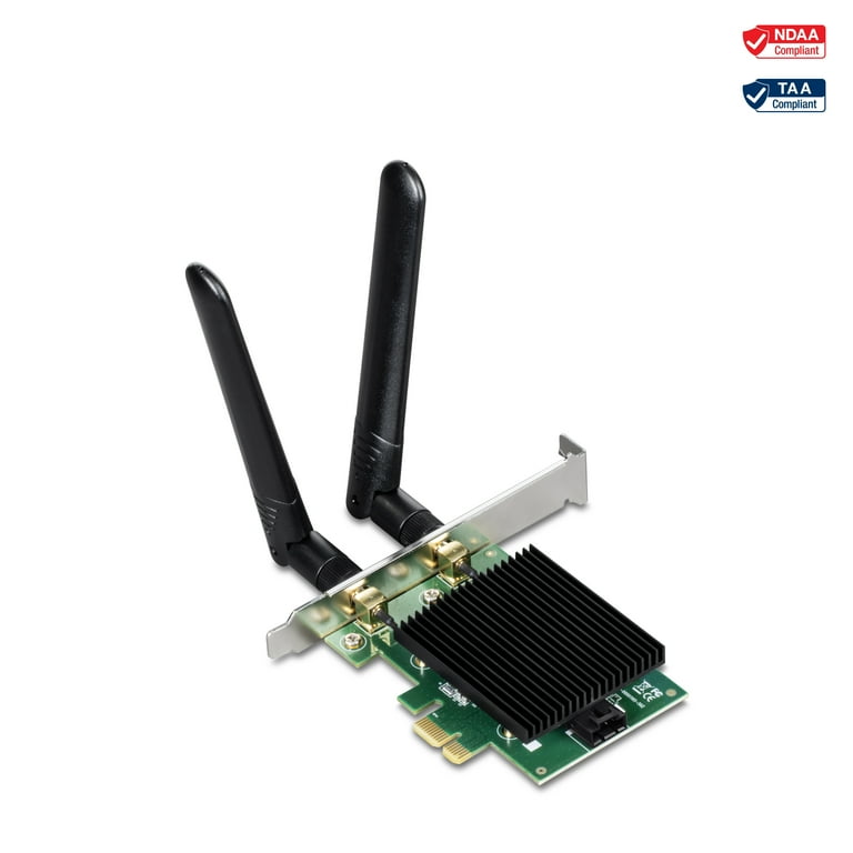 TRENDnet TEW-907ECH AX3000 Wireless Dual Band & Bluetooth 5.2 PCIe Adapter