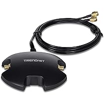 Base d'antenne magnétique double TRENDnet RP-SMA avec câble d'extension de 1 m