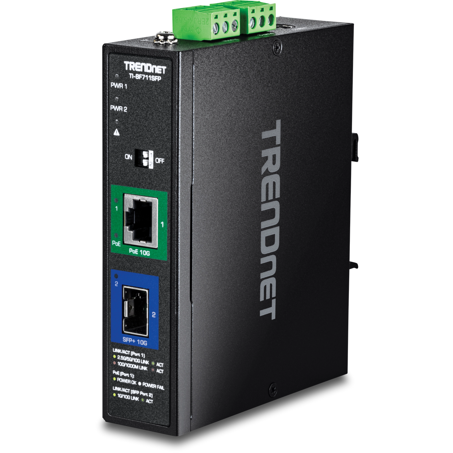 Convertisseur de média industriel TRENDNET 2 ports SFP vers Gigabit PoE++