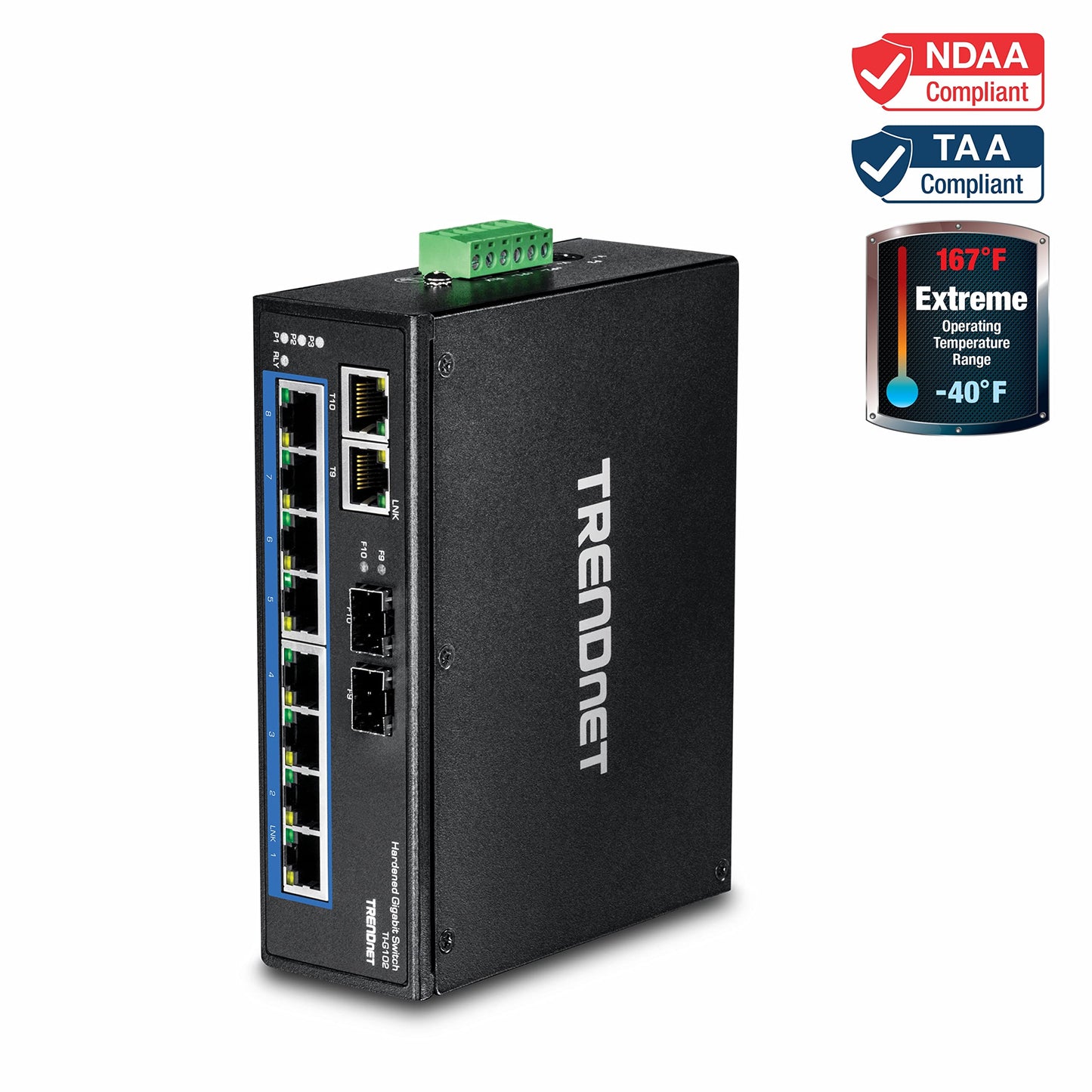 Commutateur Gigabit industriel renforcé à 10 ports TRENDnet TI-G102