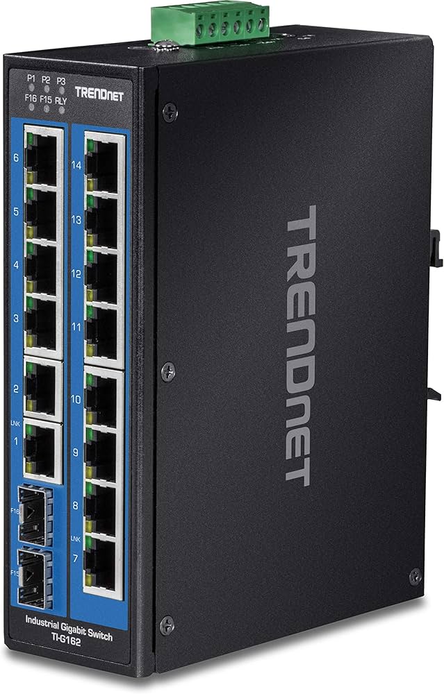 TRENDnet TI-G162 Commutateur Gigabit industriel 16 ports