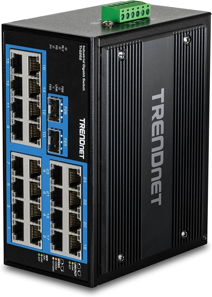 TRENDnet TI-G262 26-Port Hardened Industrial Gigabit DIN-Rail Switch