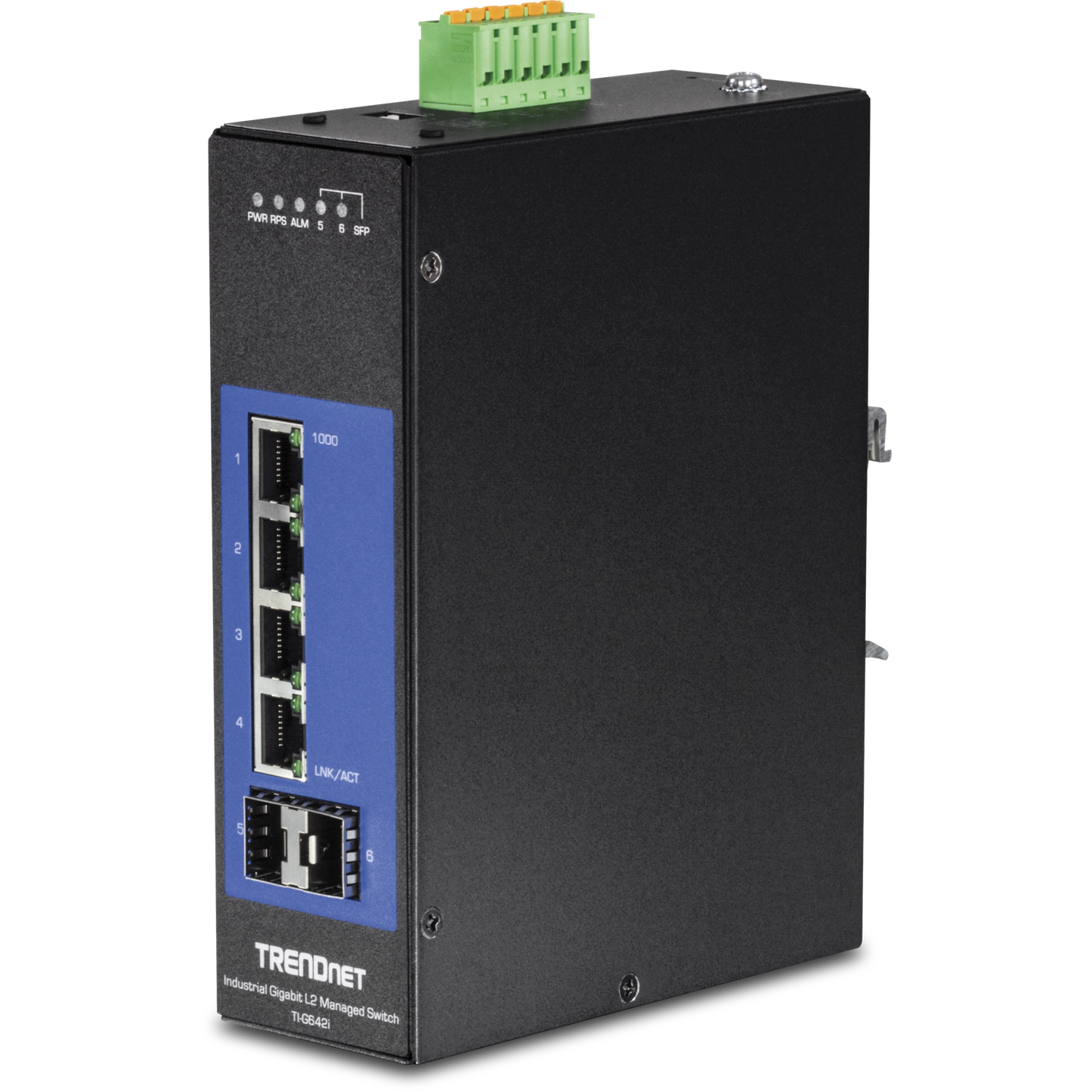 TRENDnet TI-G642I 6-Port Industrial L2 Managed DIN-Rail Switch