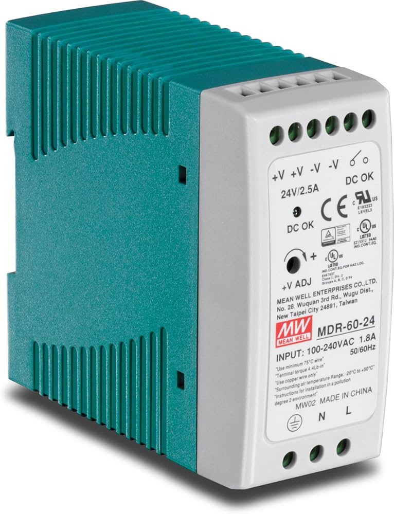 TRENDnet TI-M6024 DIN Rail 24V 60W Industrial Power Supply