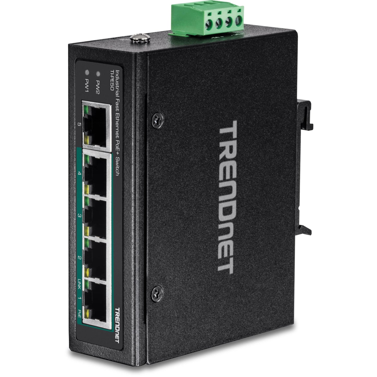 Commutateur Ethernet rapide PoE+ industriel à 5 ports TRENDnet TI-PE50