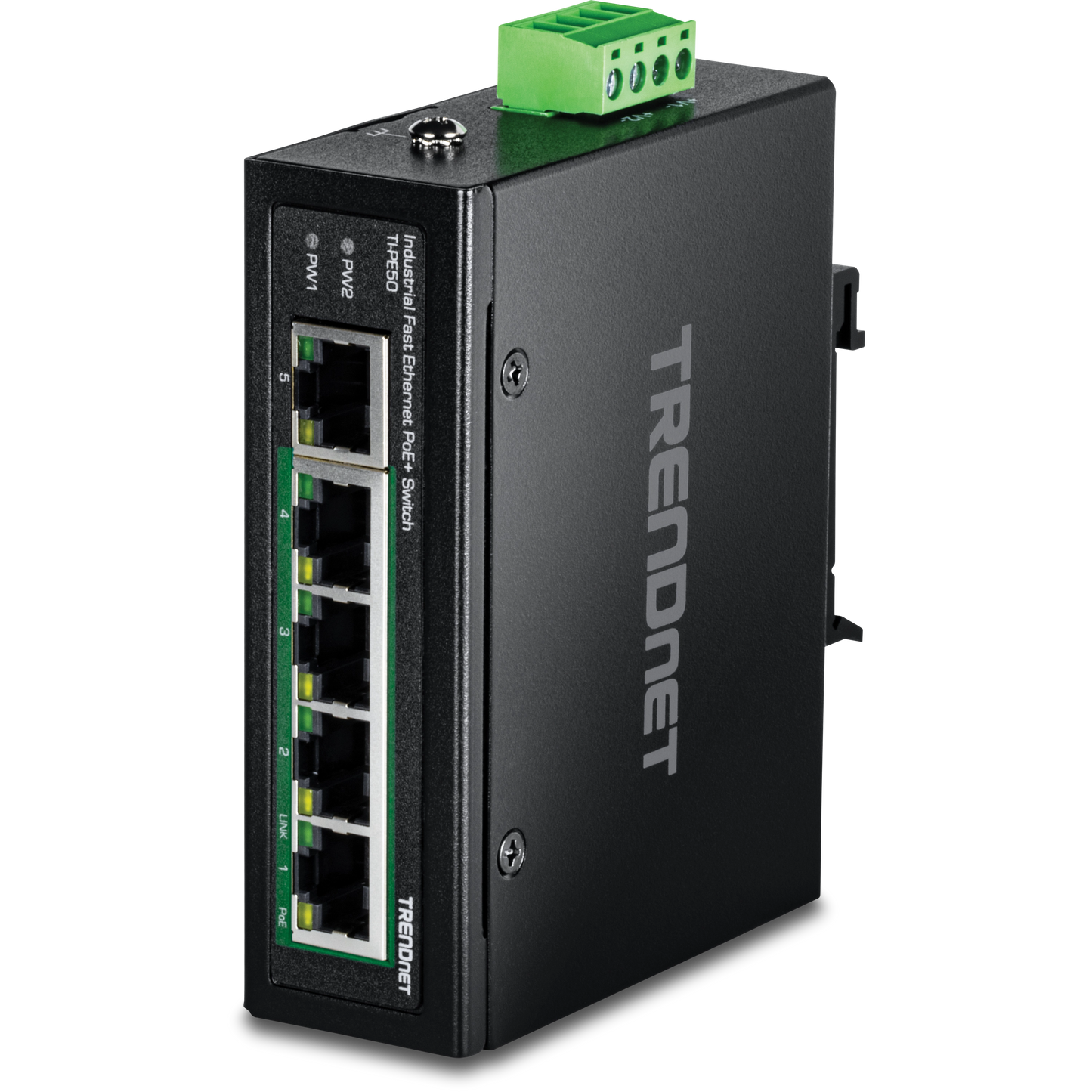 Commutateur Ethernet rapide PoE+ industriel à 5 ports TRENDnet TI-PE50