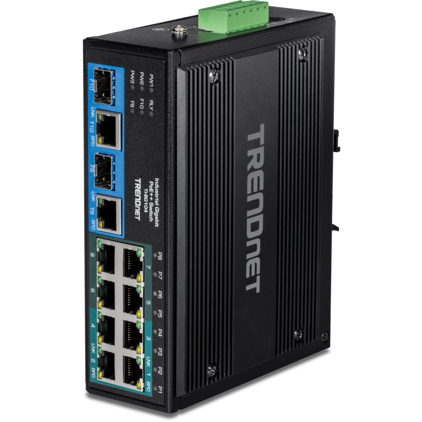TRENDnet 10-Port Industrial Gigabit PoE+ Wall-Mount Switch