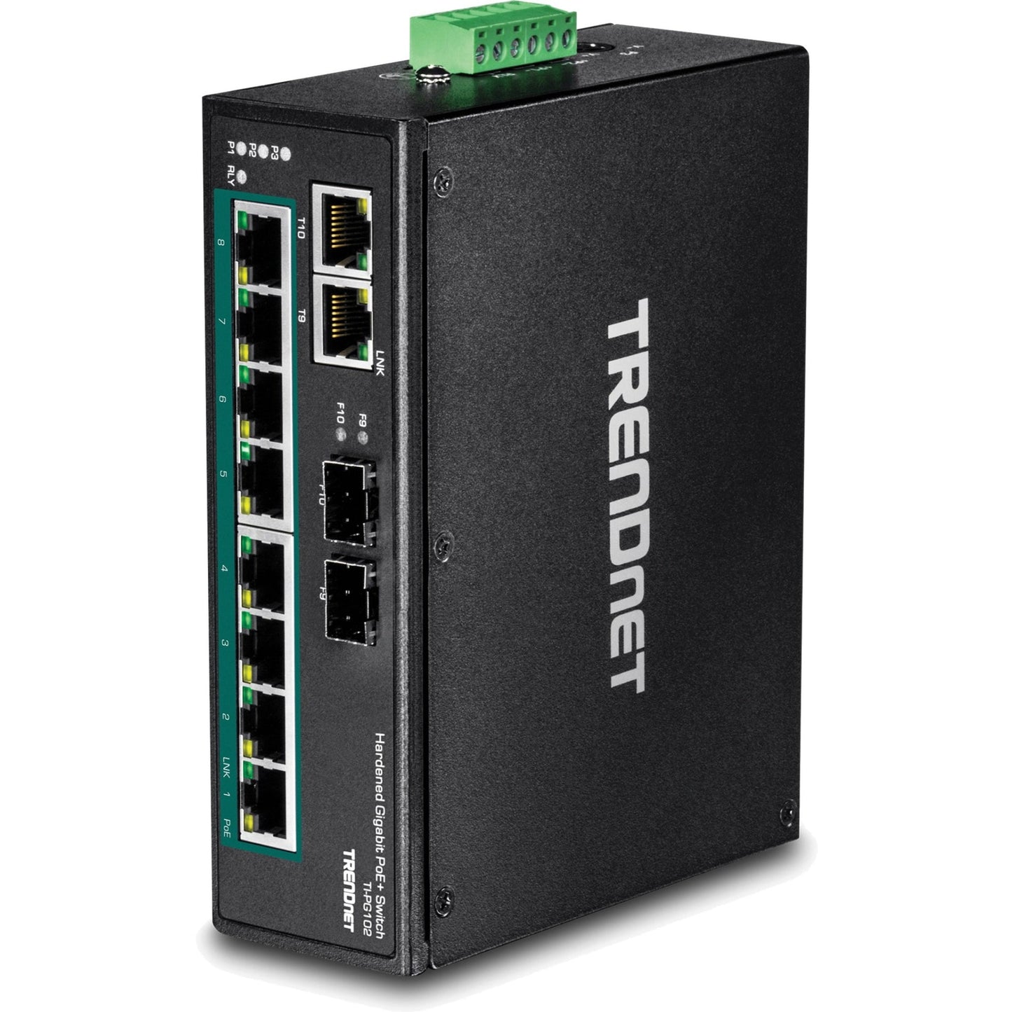 Commutateur Gigabit PoE+ industriel renforcé à 10 ports TRENDnet TI-PG102
