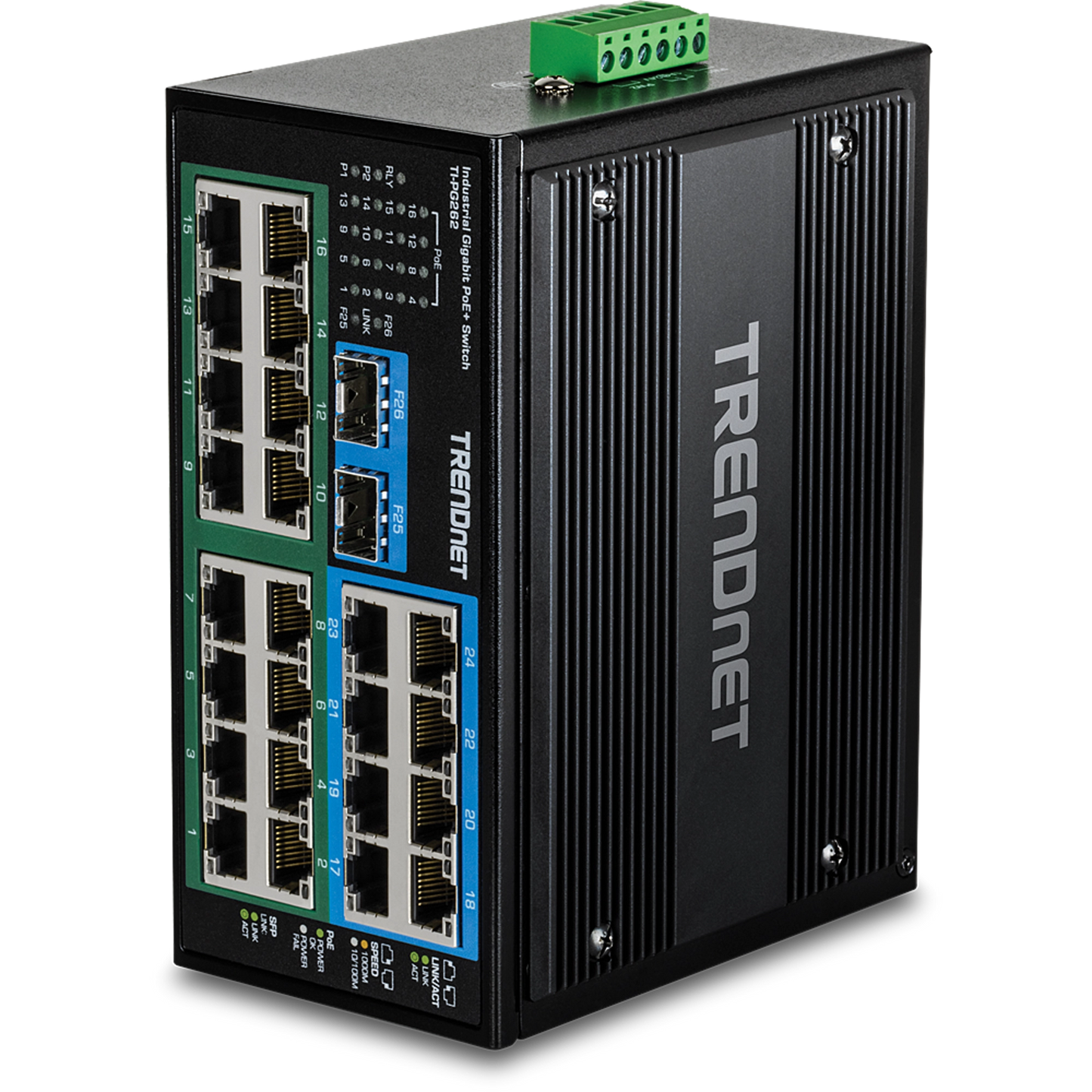 TRENDnet TI-PG262 26-Port Hardened Industrial Gigabit PoE+ Switch
