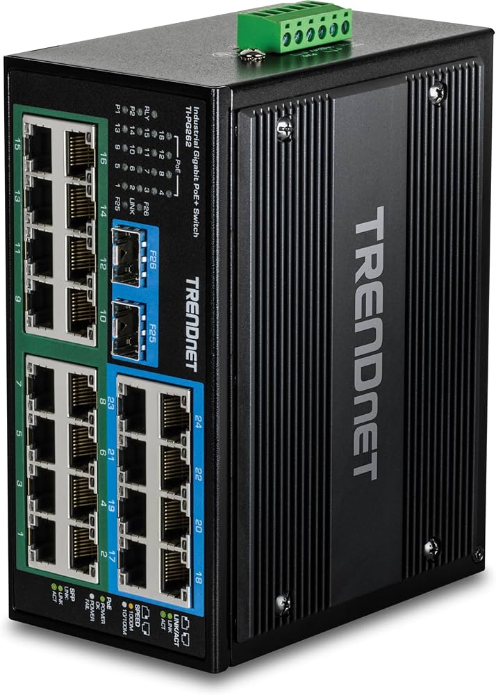 TRENDnet TI-PG262 26-Port Hardened Industrial Gigabit PoE+ Switch