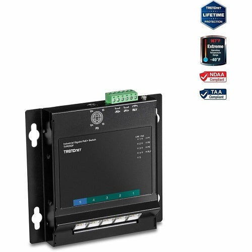 TRENDnet TI-PG50F Commutateur PoE+ Gigabit industriel 5 ports