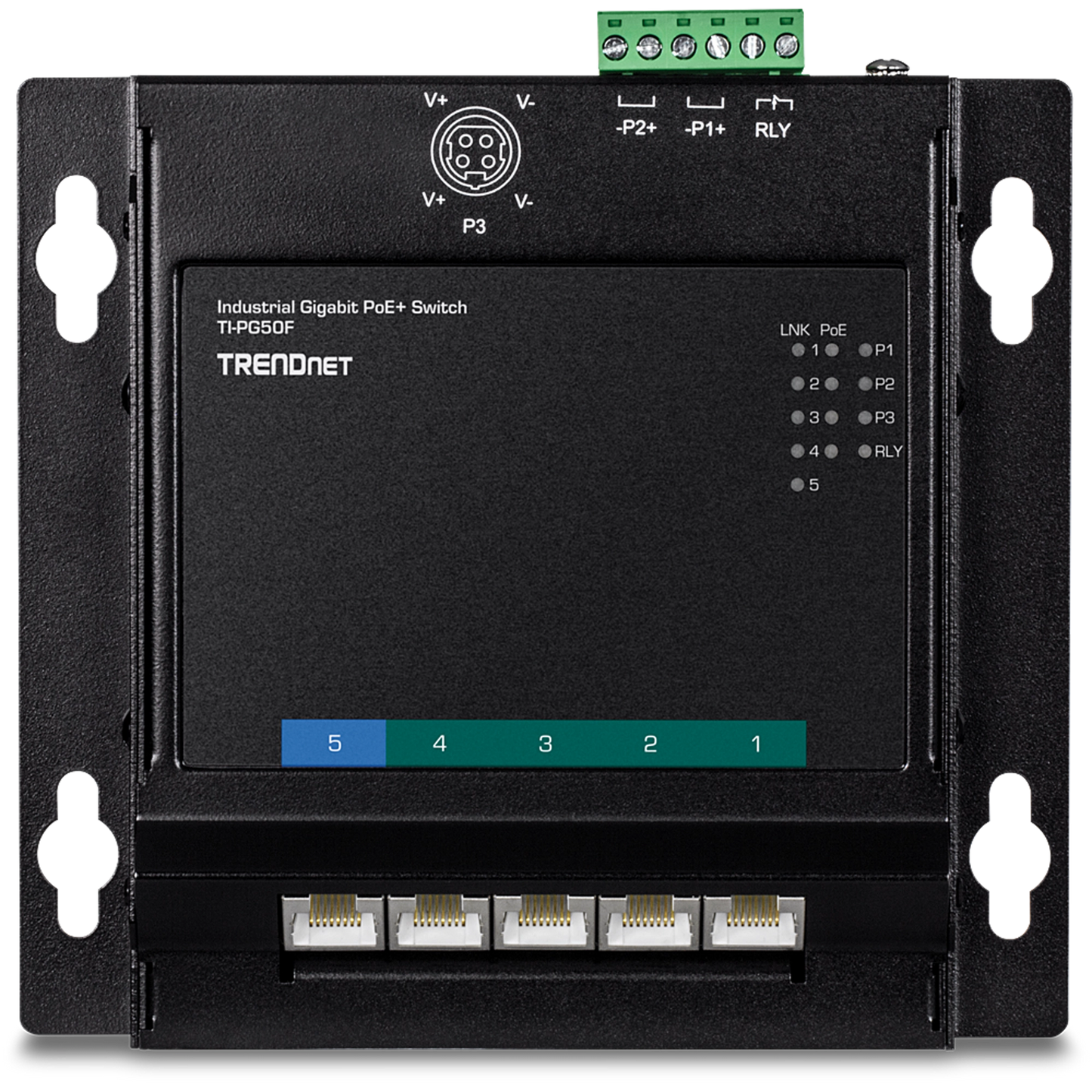 TRENDnet TI-PG50F Commutateur PoE+ Gigabit industriel 5 ports