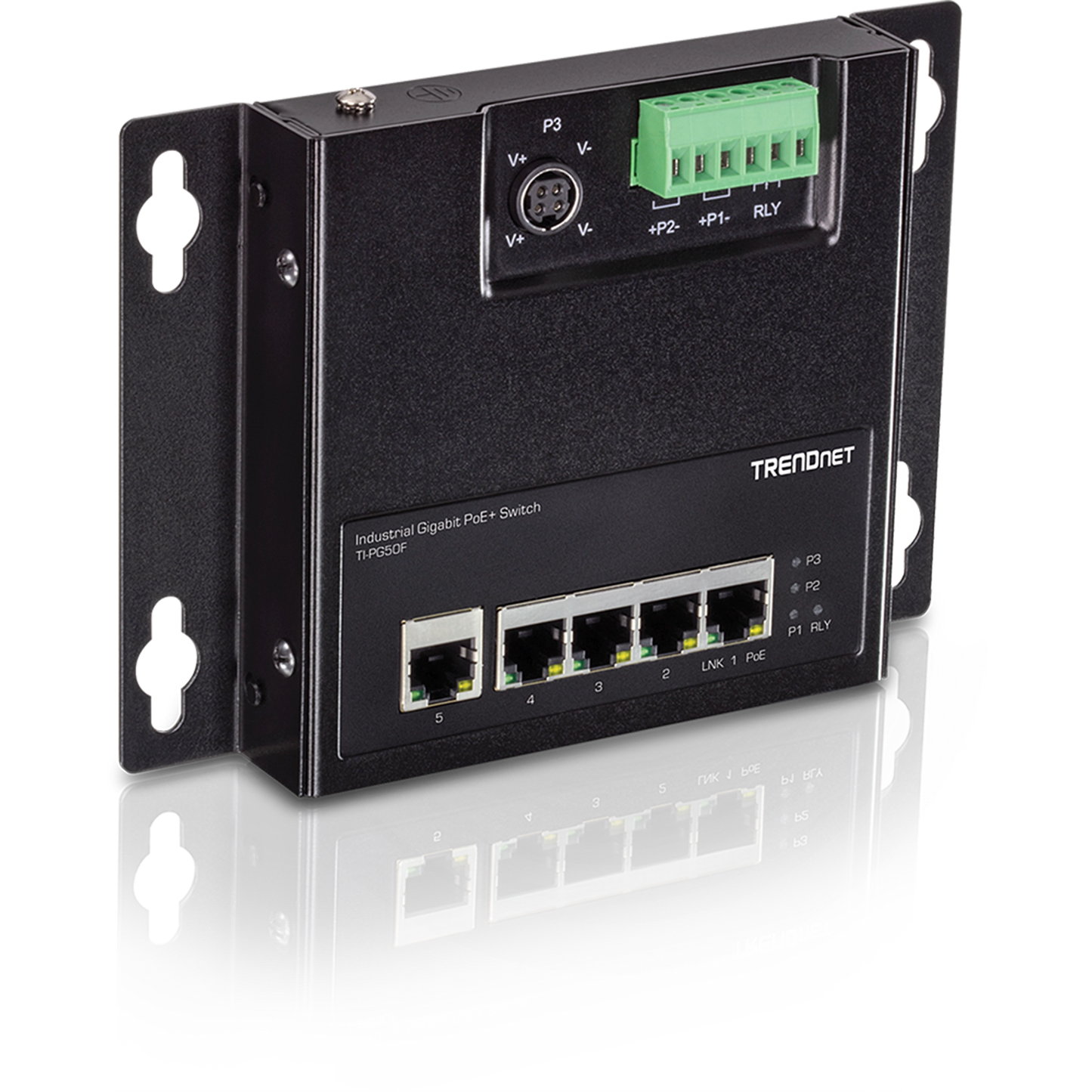 TRENDnet TI-PG50F Commutateur PoE+ Gigabit industriel 5 ports