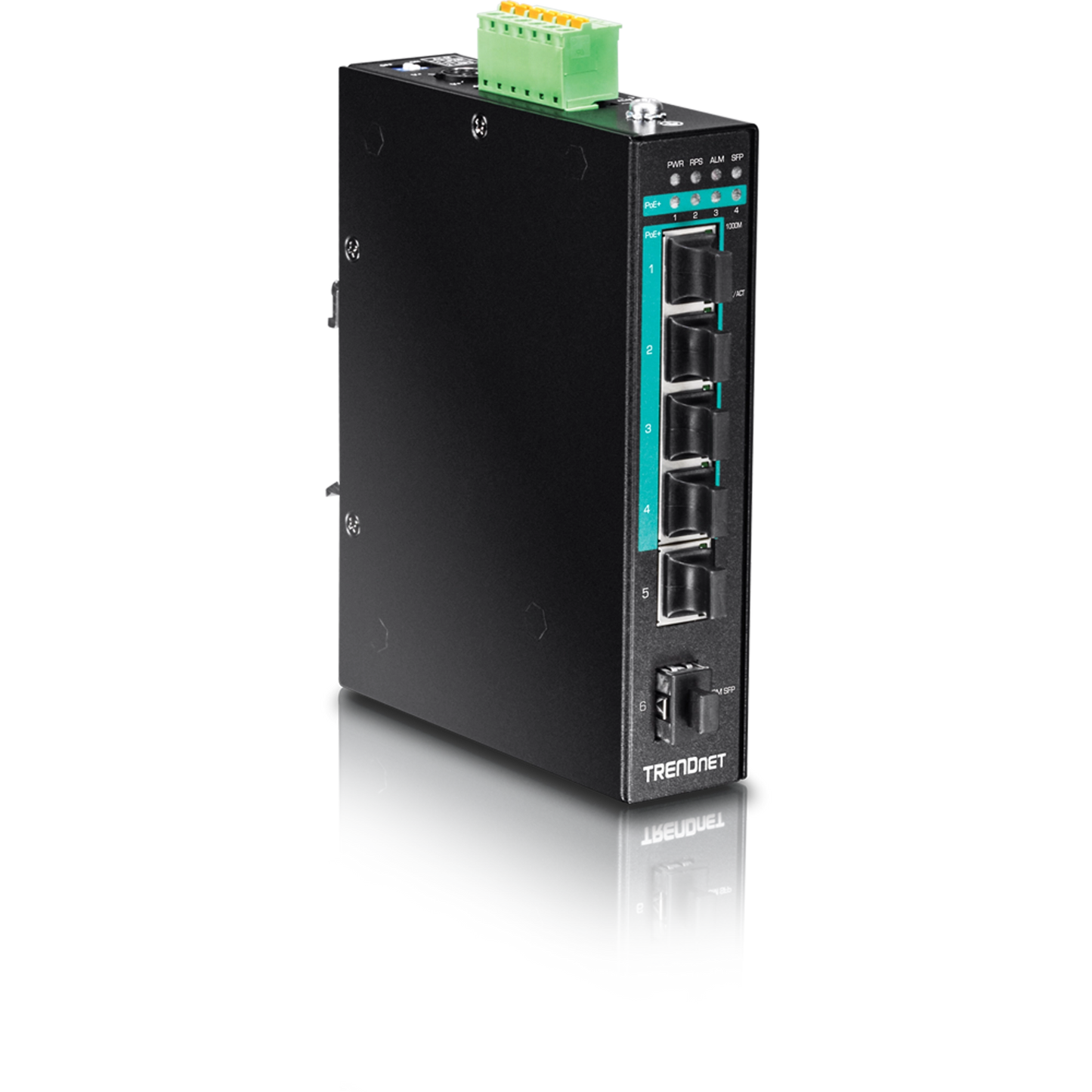 Commutateur Gigabit PoE+ industriel renforcé à 5 ports TRENDnet TI-PG541
