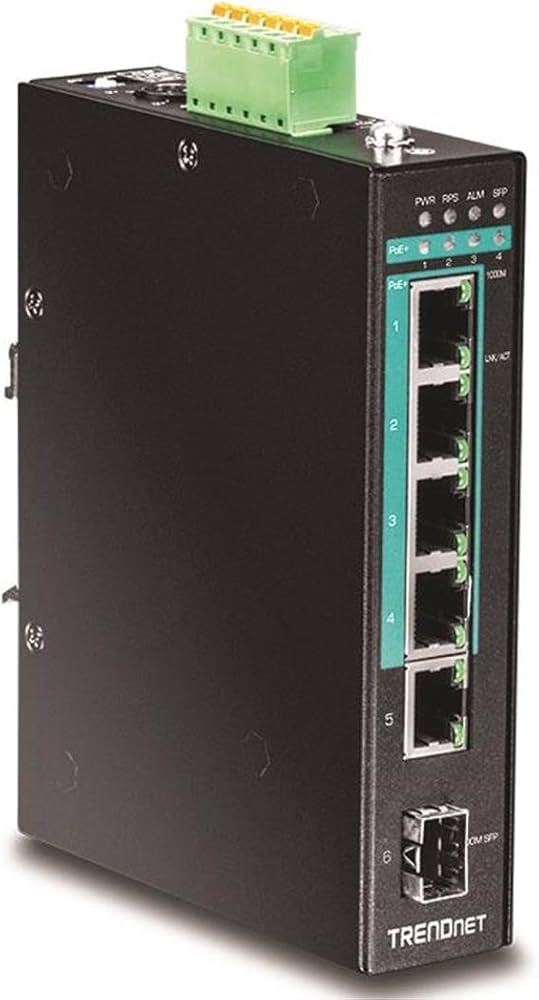 Commutateur Gigabit PoE+ industriel renforcé à 5 ports TRENDnet TI-PG541