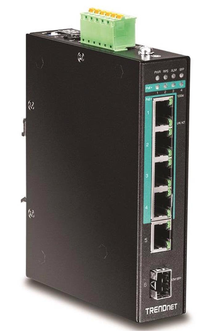 Commutateur Gigabit PoE+ industriel renforcé à 5 ports TRENDnet TI-PG541