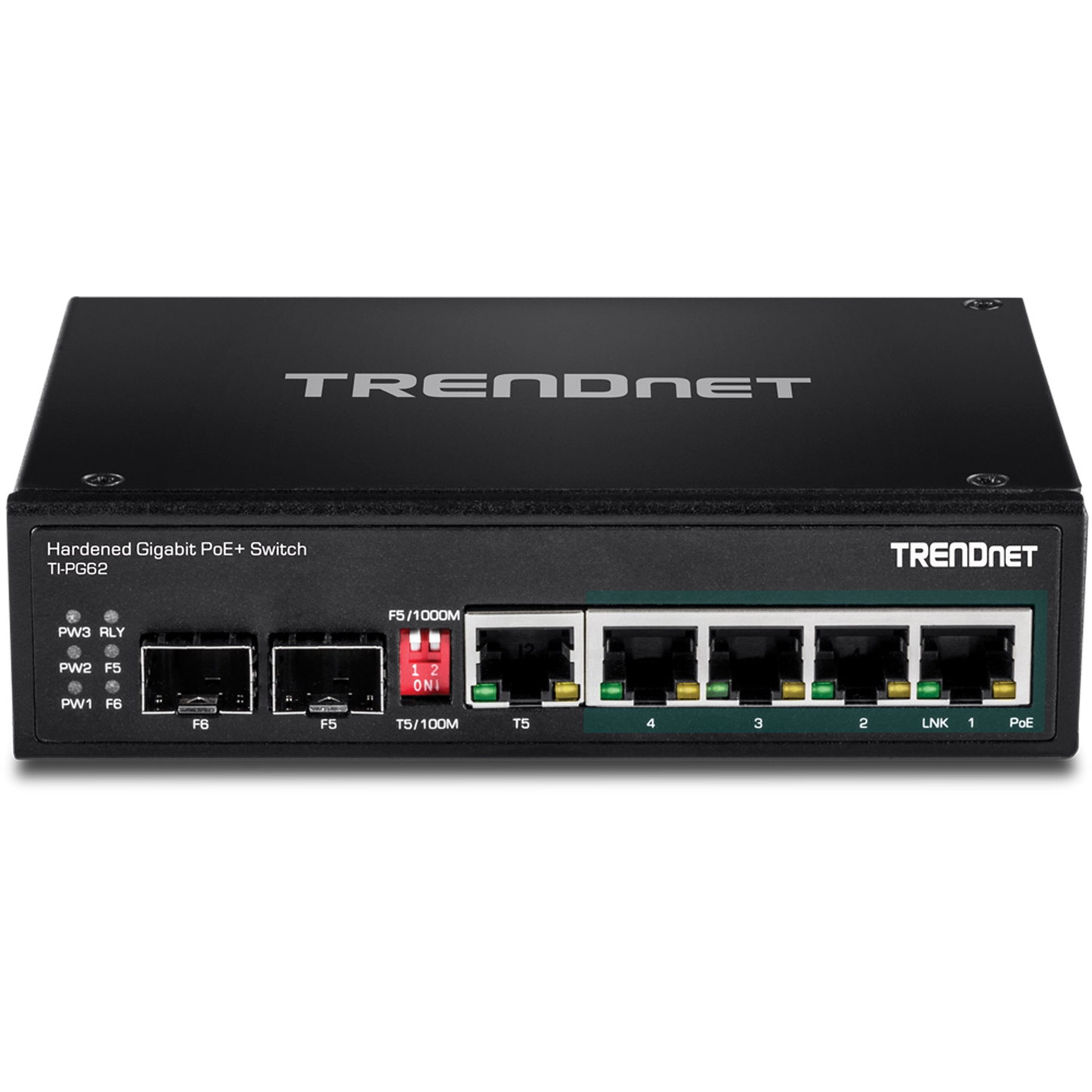 Commutateur Gigabit PoE+ industriel renforcé à 6 ports TRENDnet TI-PG62