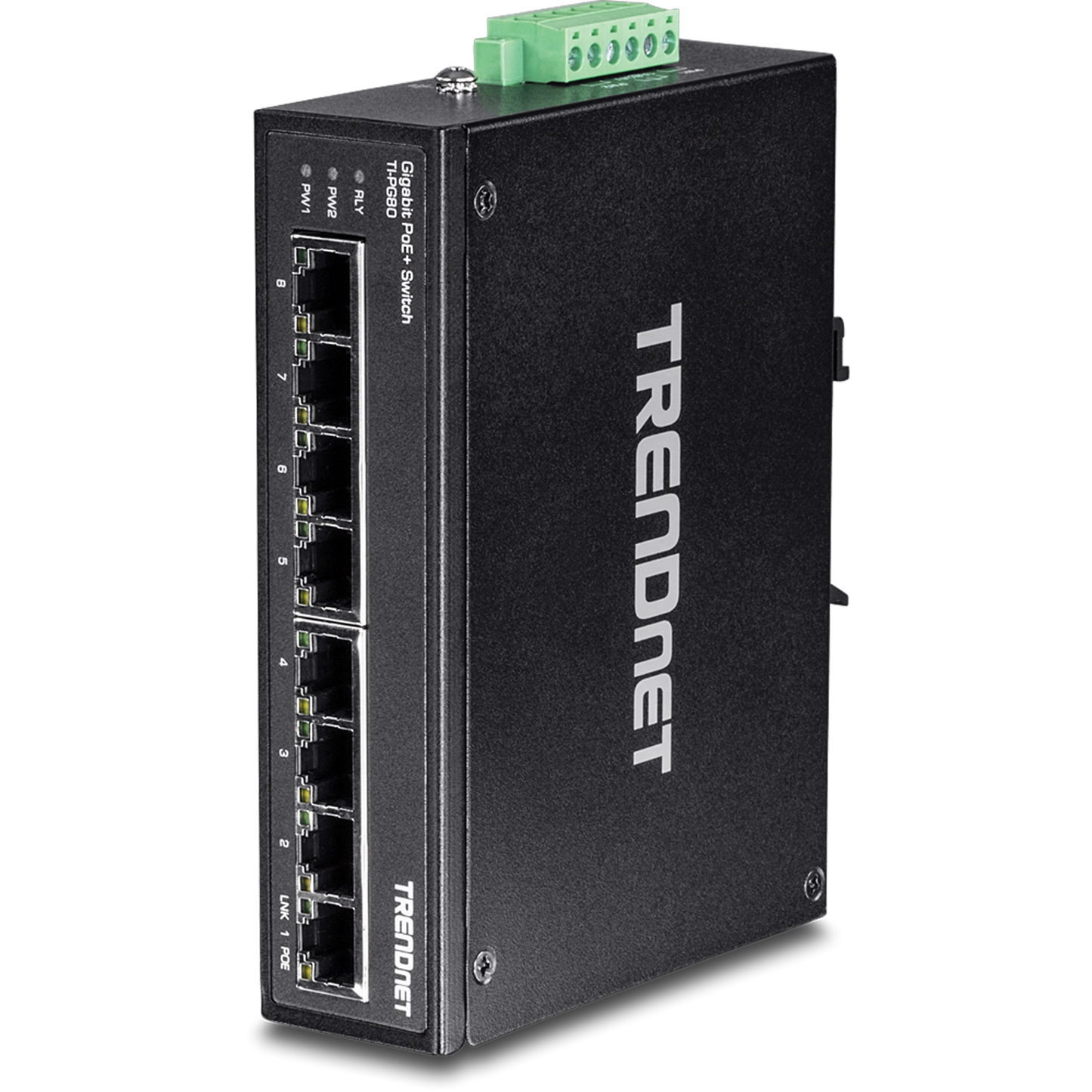 Commutateur industriel Gigabit PoE+ 8 ports TRENDnet TI-PG80