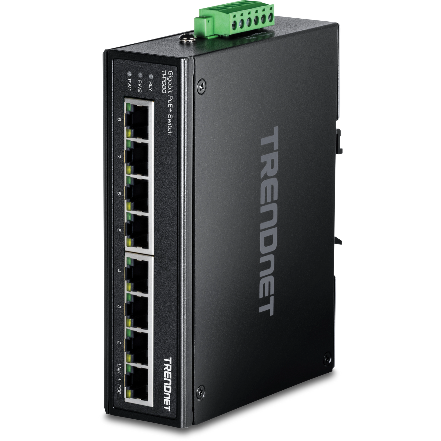 Commutateur industriel Gigabit PoE+ 8 ports TRENDnet TI-PG80