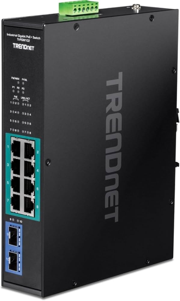 TRENDnet TI-PGM102 10-Port Industrial Gigabit PoE+ Switch
