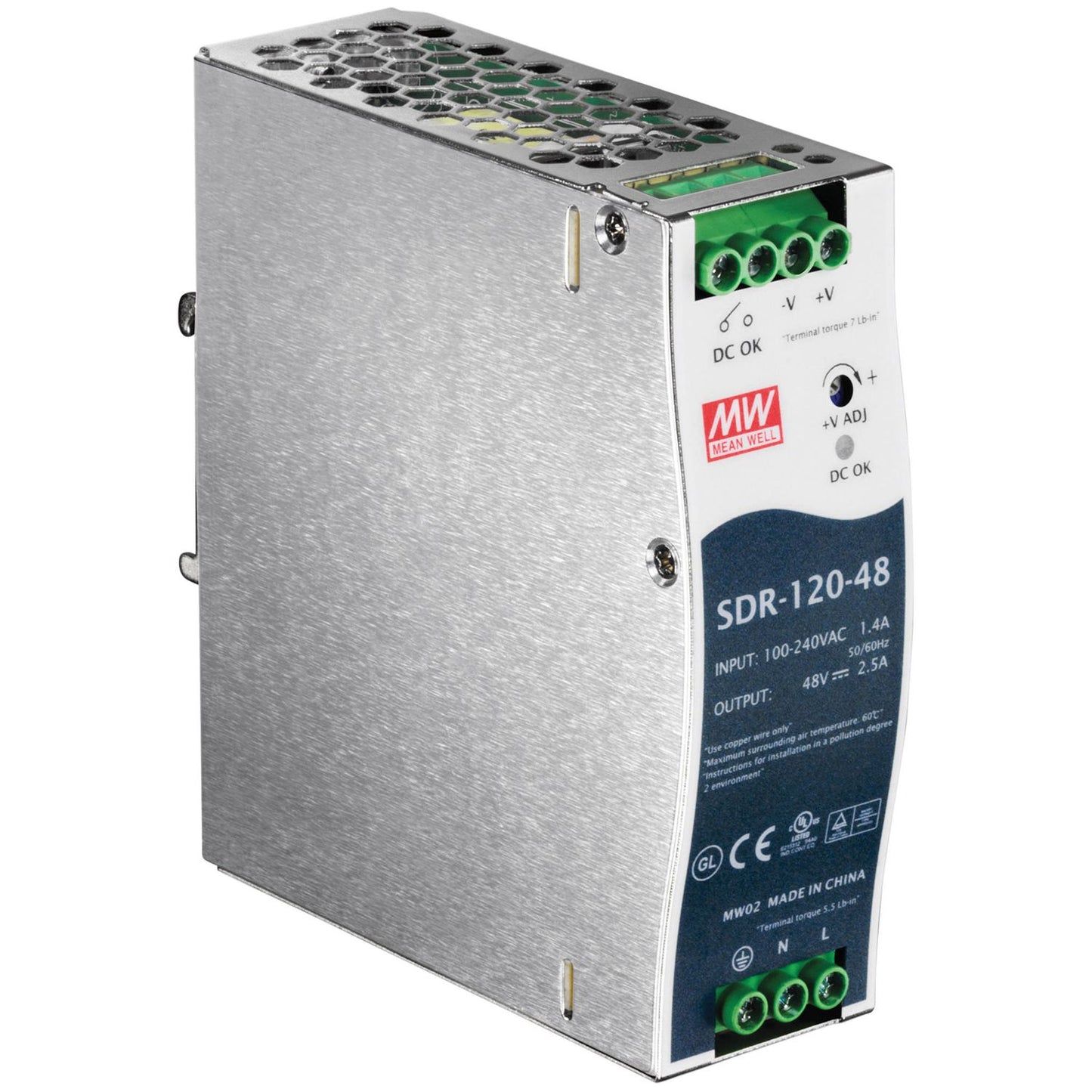 TRENDnet TI-S12048 48V 120W DIN-Rail Industrial Power Supply