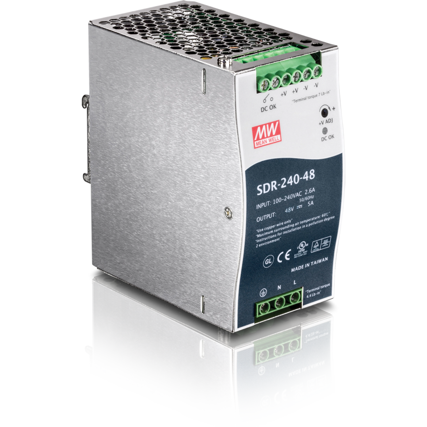 TRENDnet TI-S24048 48V 240W DIN Rail Industrial Power Supply