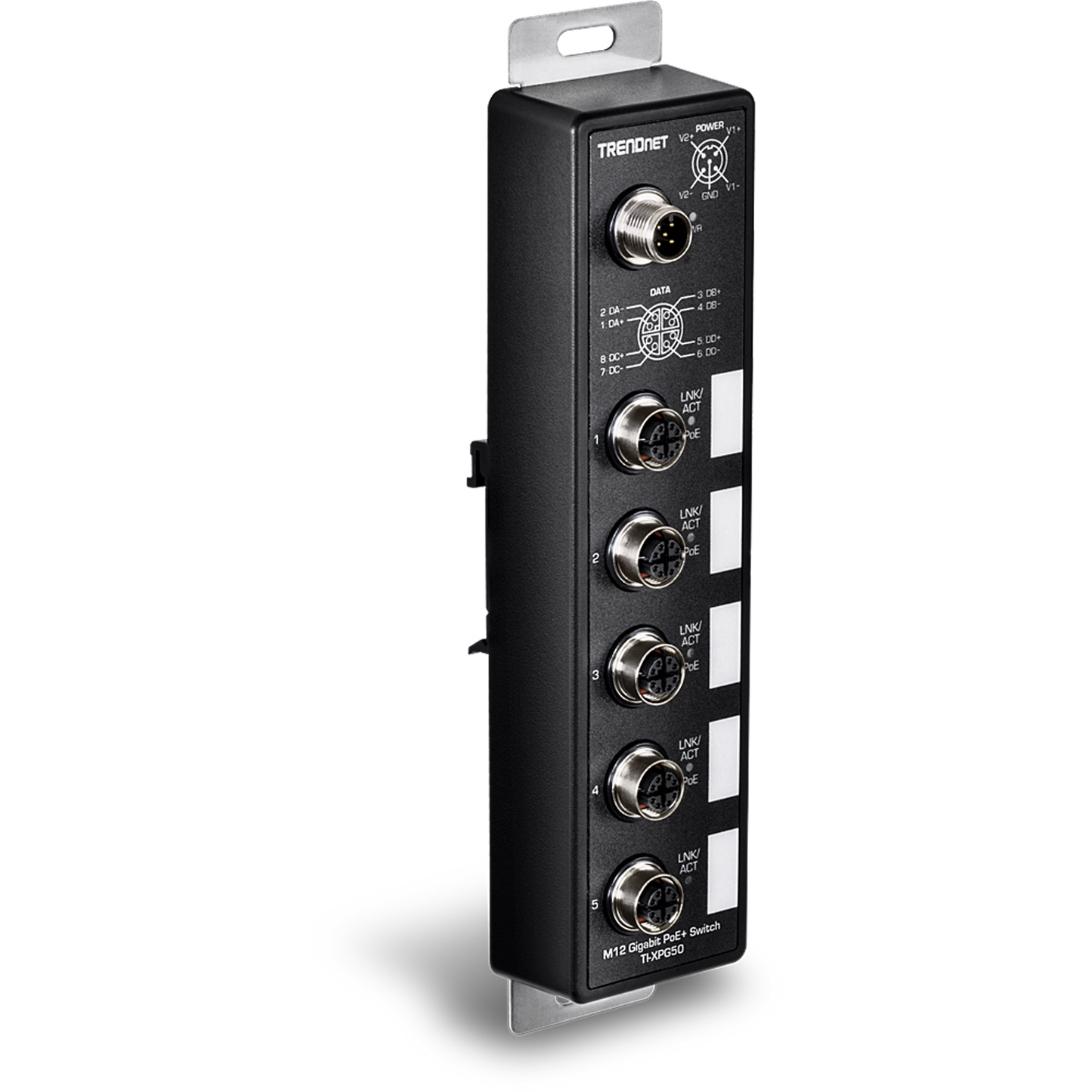 TRENDNET TI-XPG50 5-Port Industrial EN50155 M12 Switch