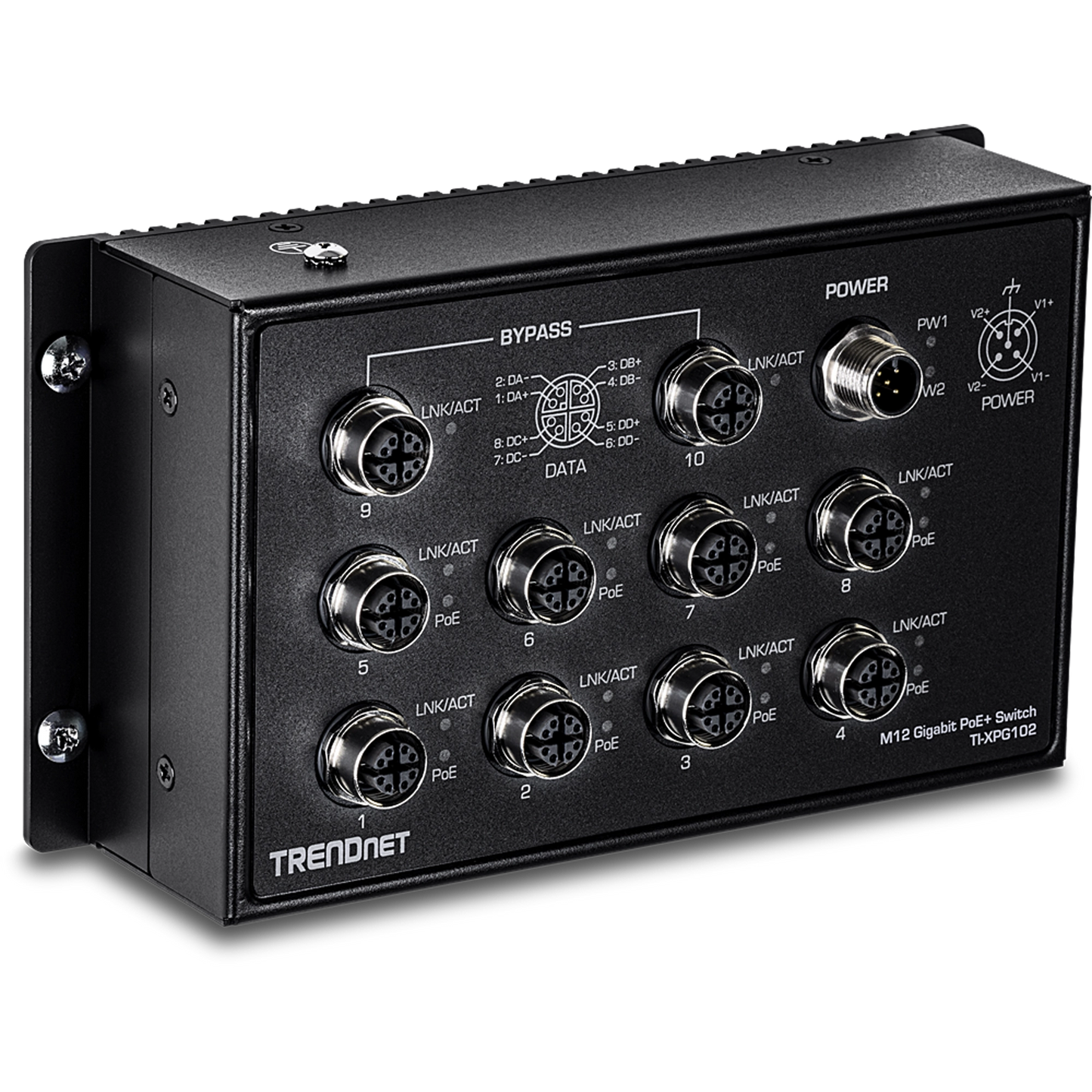 TRENDNET TI-XPG50 5-Port Industrial EN50155 M12 Switch