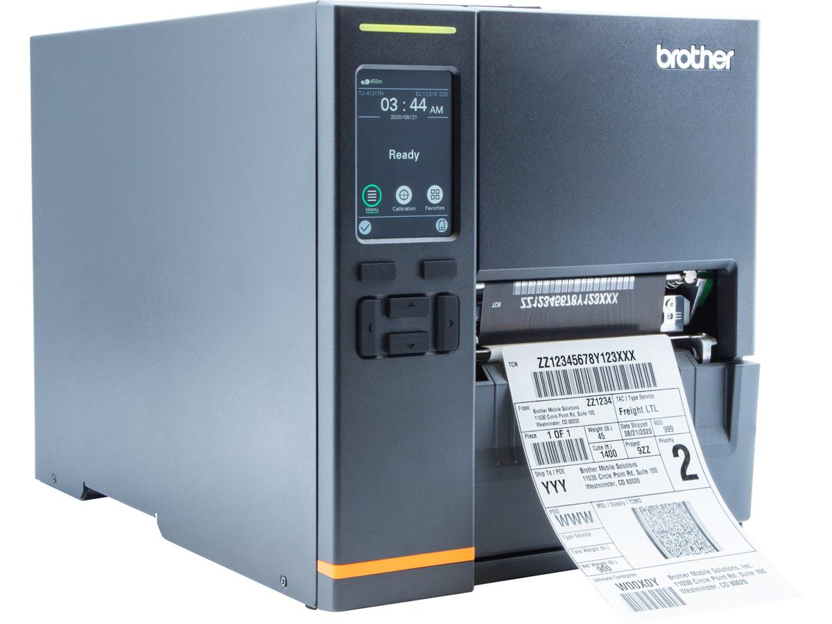 The Brother TJ4021TN is a 4.7-inch industrial label printer featuring thermal transfer printing, 203 dpi resolution, and a fast 10 ips print speed. Equipped with a color touch panel and versatile connectivity including LAN, USB, Host-USB, and serial ports, this unit is designed for maximum integration and performance. It includes a two-year Premier Warranty for added value and peace of mind.