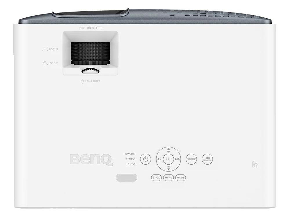 The BenQ TK710 is a high-performance 4K laser projector delivering 3200 ANSI lumens and a 600,000:1 contrast ratio, ideal for vibrant, detailed visuals. It offers excellent motion handling with fast response times and onboard Dolby Atmos speakers for cinematic audio. Designed for flexible installations, it supports horizontal and vertical keystone correction and includes a vertical lens shift for optimal positioning.