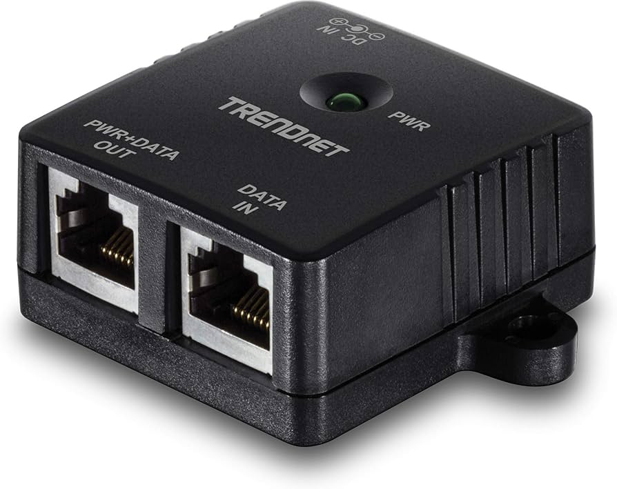 Injecteur PoE Gigabit TRENDnet TPE-113GI, montage mural, 15,4 W