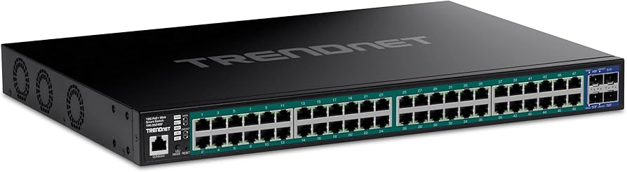 TRENDnet TPE-3524SF 52-Port Gigabit PoE+ Switch with 10G SFP+ Slots