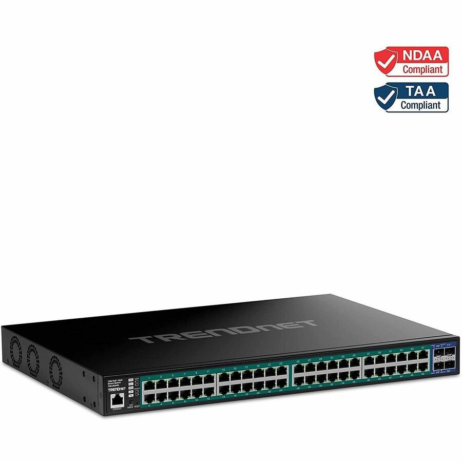 TRENDnet TPE-3524S 52-Port Gigabit PoE+ Switch with 10G SFP+