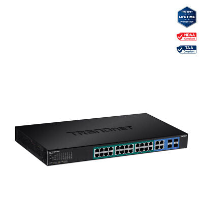 Commutateur Web intelligent PoE+ Gigabit 28 ports TRENDnet TPE-5028WS (370 W)