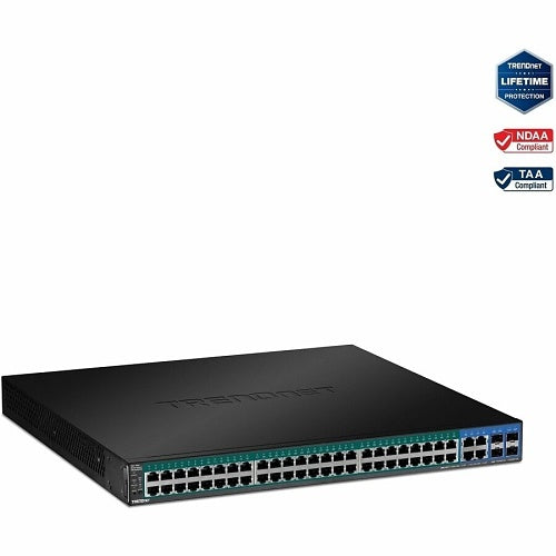 Commutateur Web intelligent PoE+ Gigabit 52 ports TRENDnet TPE-5048WS (740 W)