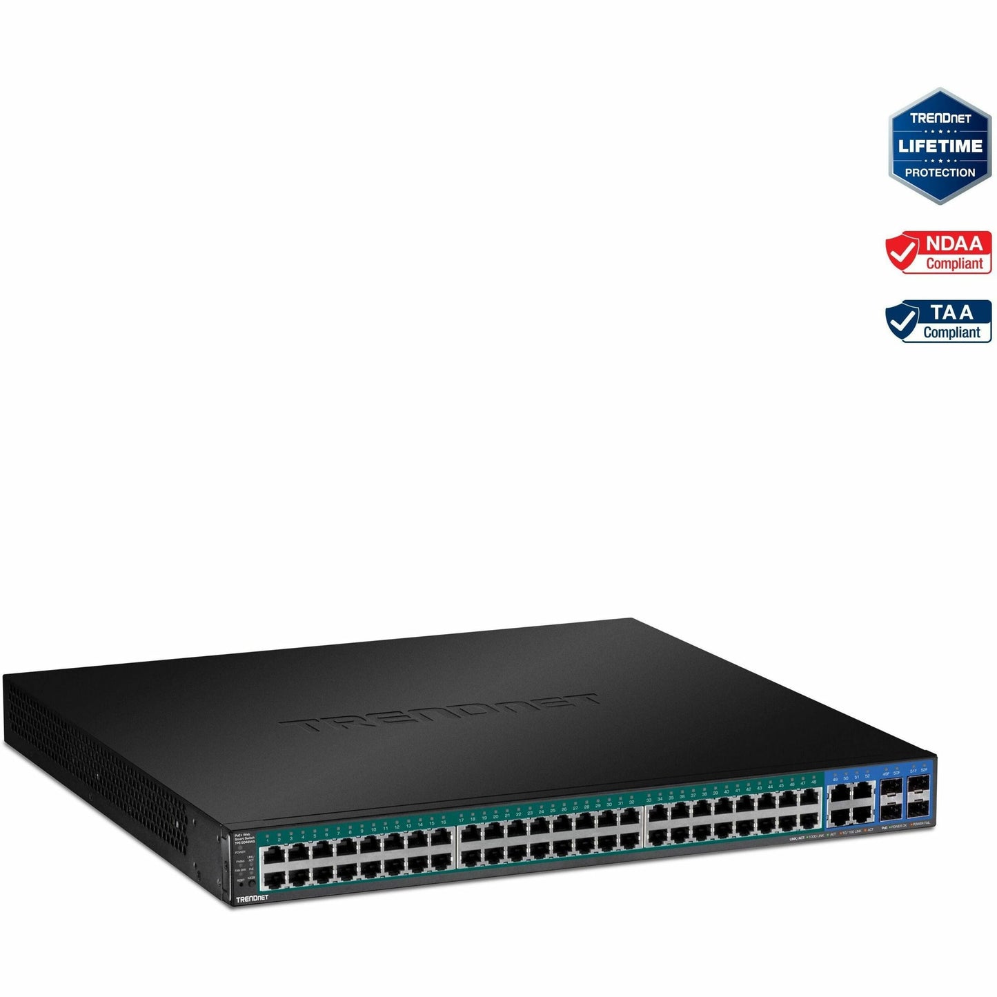 Commutateur Web intelligent PoE+ Gigabit 52 ports TRENDnet TPE-5048WS (740 W)