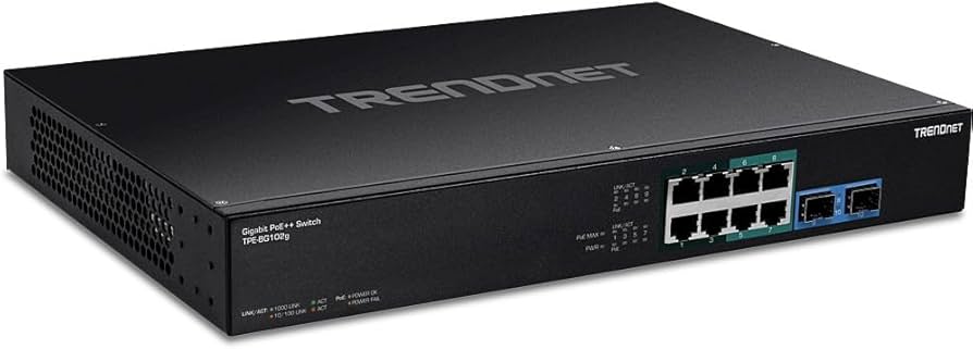 Commutateur Gigabit 4 ports PoE TRENDnet TPE-BG102G 10 ports