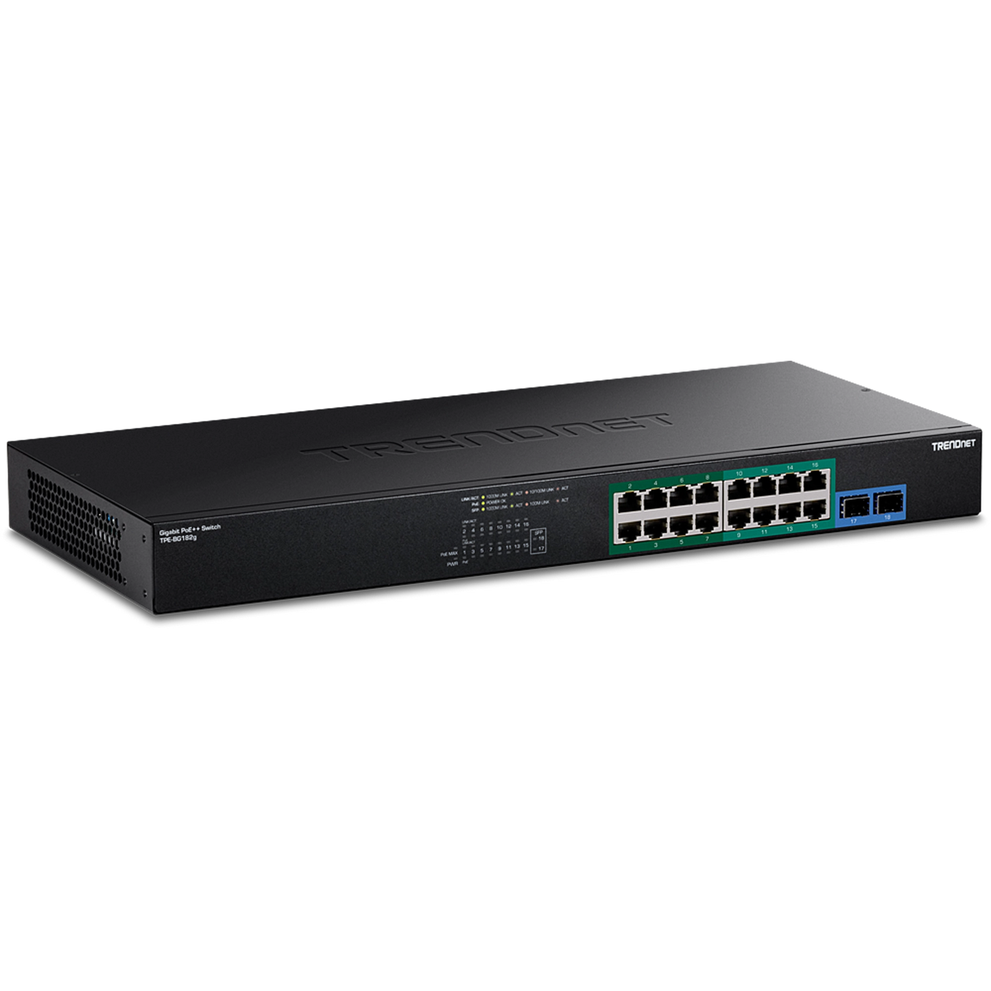 Commutateur Gigabit 4 ports PoE TRENDnet TPE-BG182G 18 ports