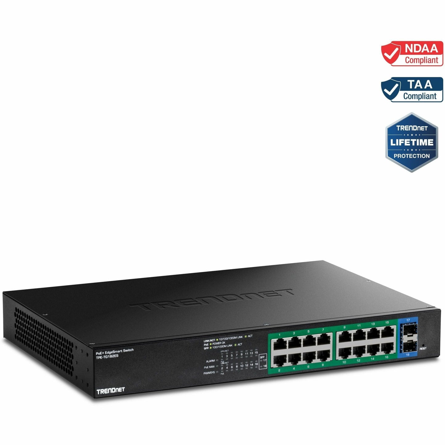 TRENDNET TPE-TG182ES 18-Port Gigabit EdgeSmart PoE+ Switch