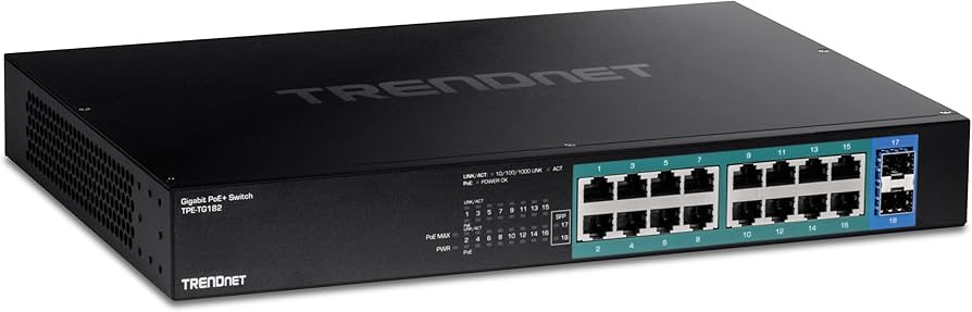 TRENDNET TPE-TG182 18-Port Gigabit PoE+ Switch (240W)