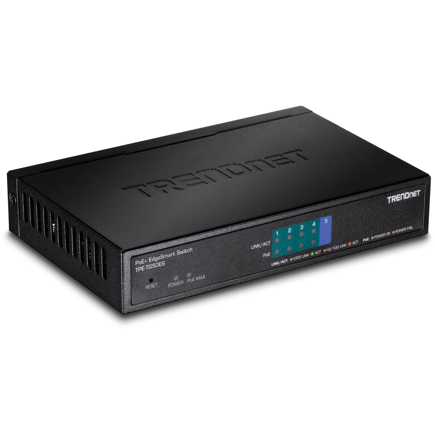 Commutateur PoE+ EdgeSmart Gigabit 5 ports TRENDnet TPE-TG50ES