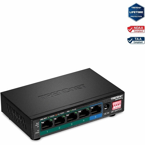 TRENDnet TPE-TG51G 5-Port Gigabit PoE+ Switch (60W)