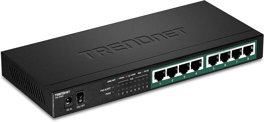 TRENDnet TPE-TG83 8-Port Gigabit PoE+ Switch, 65W